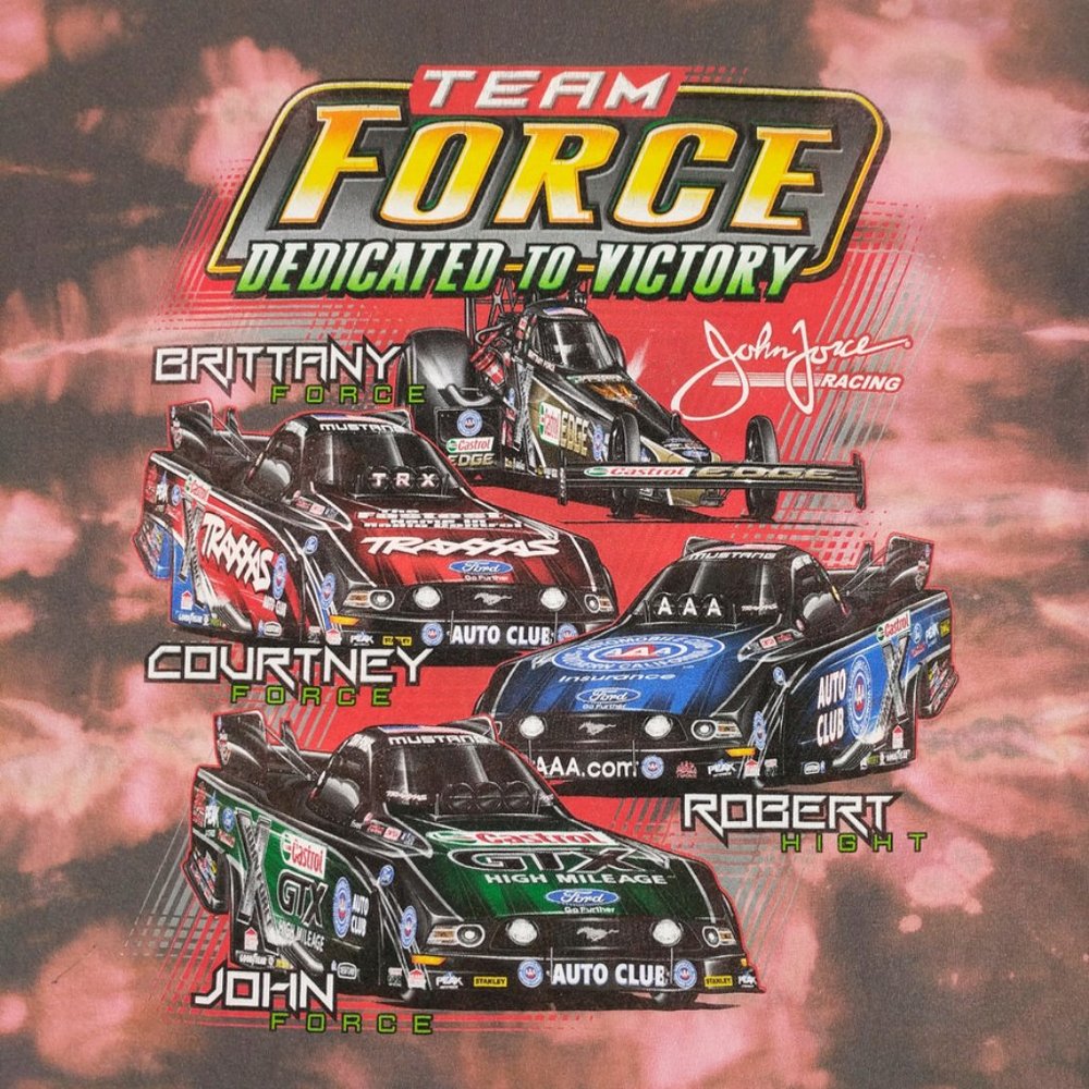 John Force Racing Custom Dyed Graphic T-Shirt XXL - Picture 2 of 8